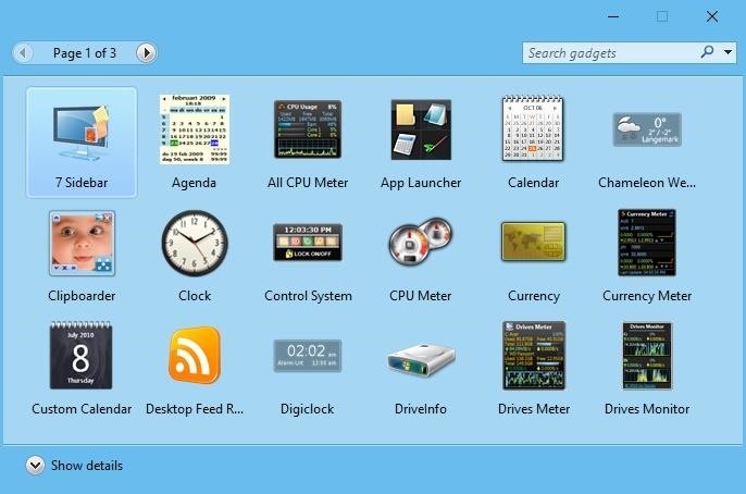 Gadgets de escritorio en Windows 10